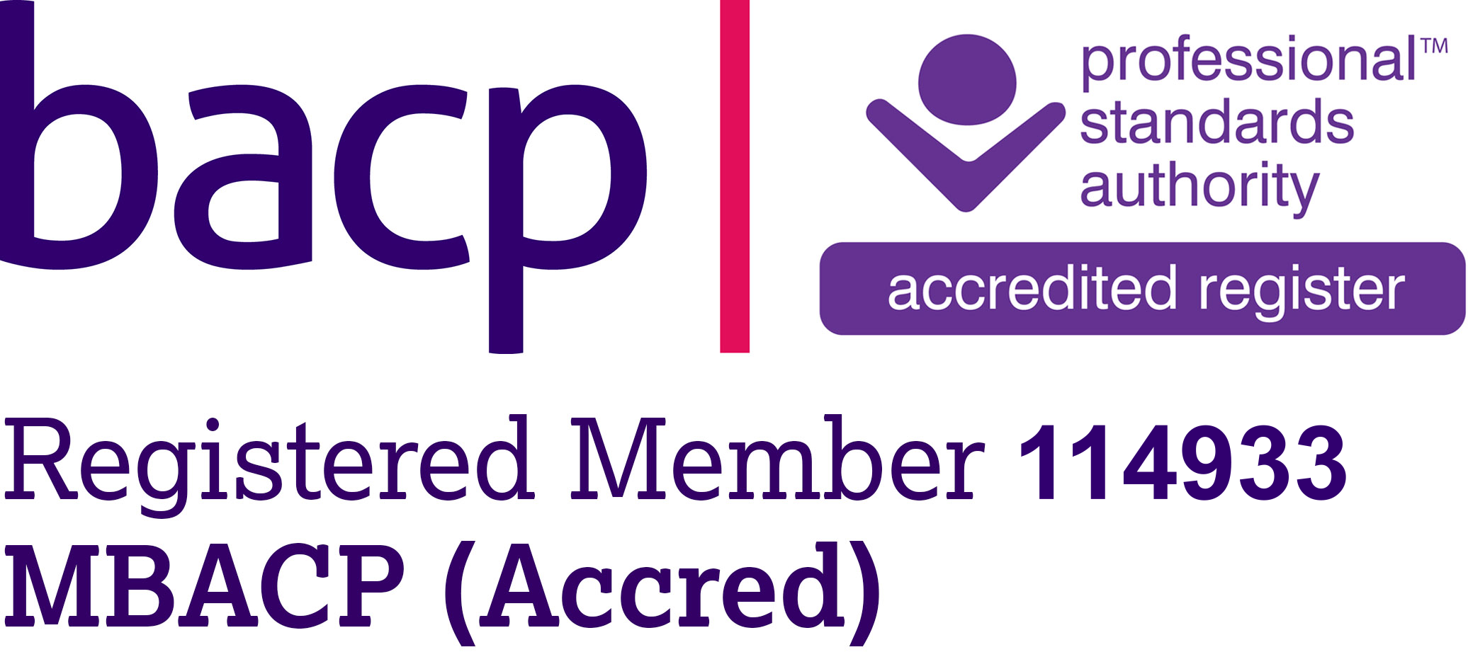 BACP Registration Logo Accredited Member 114933